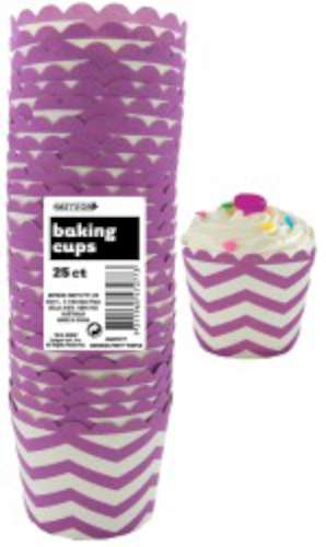 Baking Cups - Chevron Purple - Click Image to Close